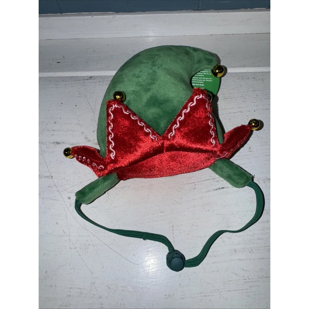 Merry‎ & Bright Brand Holiday S Dog Pet Headpiece Hat Christmas Tree Small ELF